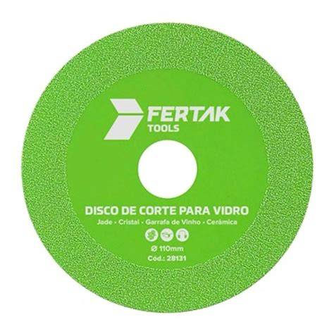 Disco de Esmerilhadeira Corte Para Vidro 115mm Verde - Fertak