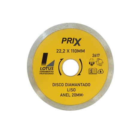 Disco Diamantado 110x22mm Liso Lotus