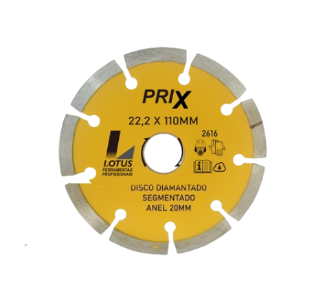 Disco Diamantado 110x22mm Segmentado Lotus