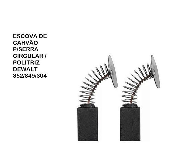 Escova de Carvão P/ Serra Circular / Politriz DeWalt 352/849/304