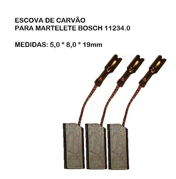 Escova de Carvão Martelo Bosch 11234.0