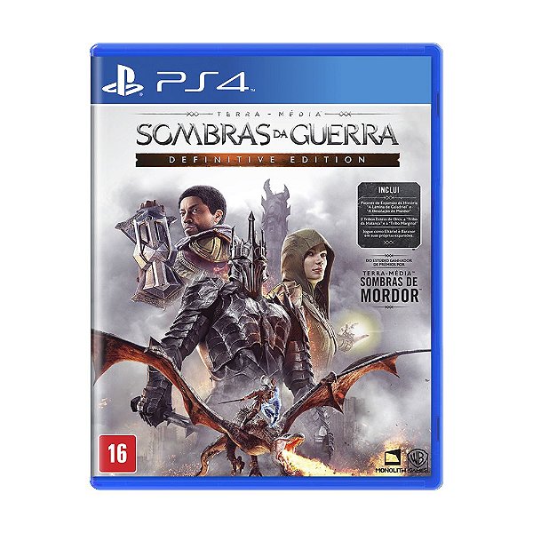 Jogo Mídia Física Sombras Da Guerra: Definitive - Ps4