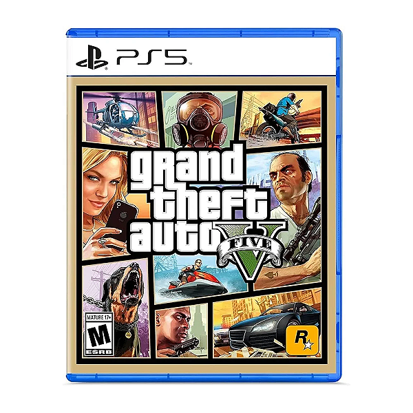 Jogo Grand Theft Auto V (GTA 5) - PS5 Midia Fisica Novo Lacrado