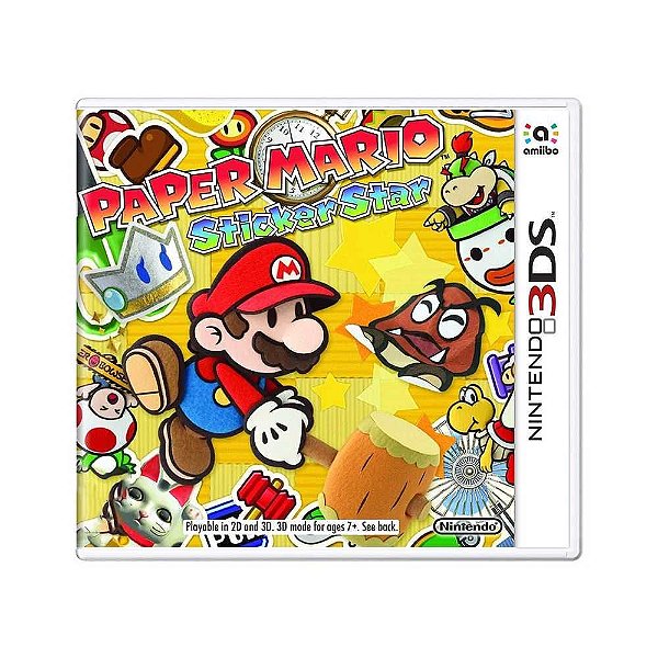 Jogo Paper Mario: Sticker Star 3DS Usado