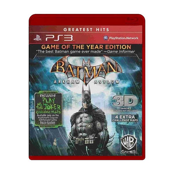 Jogo Batman: Arkham Asylum - PS3 (Greatest Hits) Usado