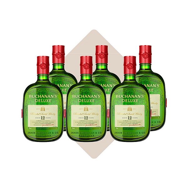 Kit c/6 Buchanan's Deluxe 12 anos (1L) - Whisky