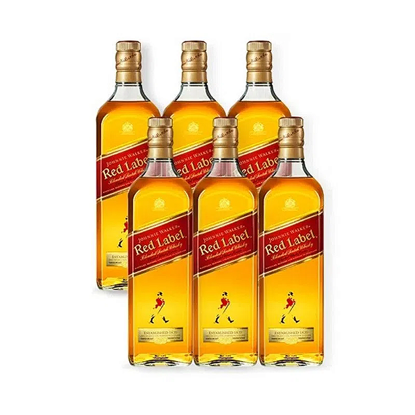 Kit c/6 Johnnie Walker Red Label (1L) - Whisky
