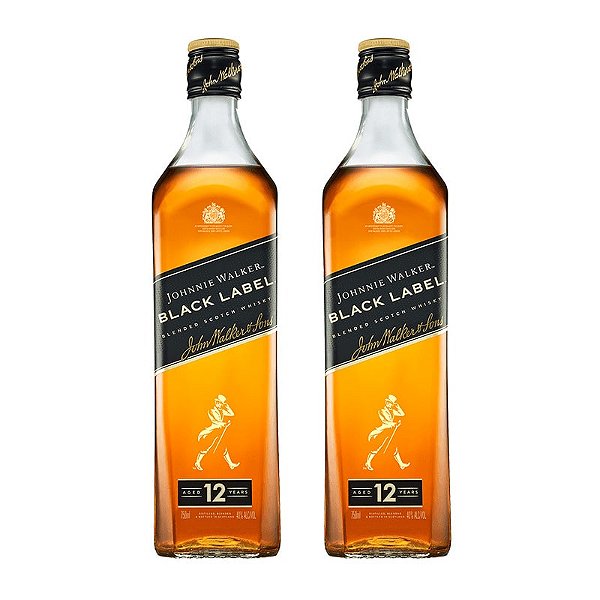 Kit c/2 Johnnie Walker Black Label (750ml) - Whisky