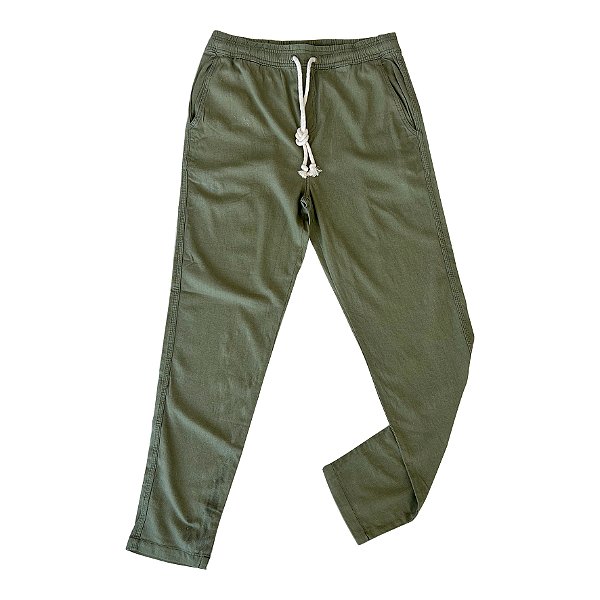 Calça Linho + Viscose + Elastano