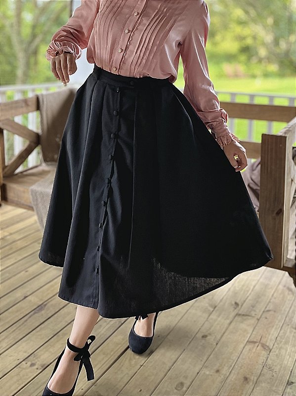 Saia de Linho Lucy (Black)
