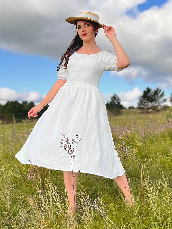 Vestido de Linho Lizzy (Off White)