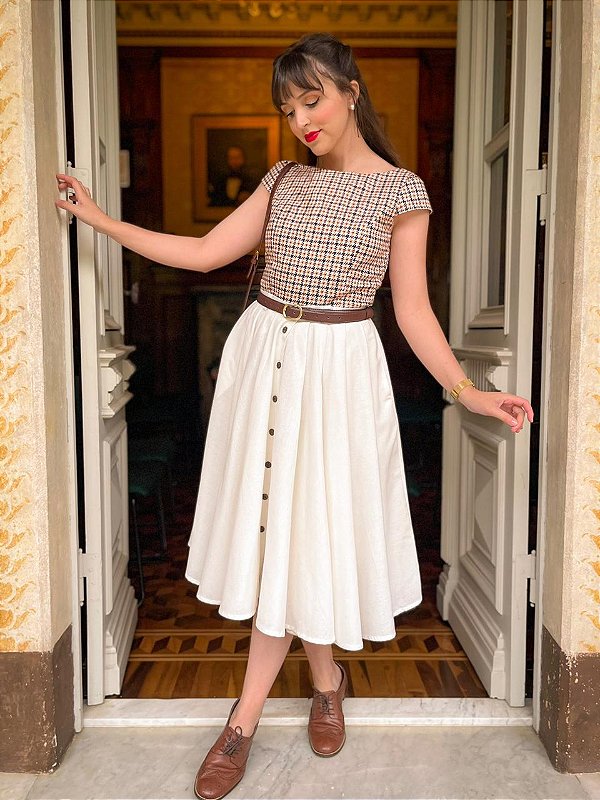 Saia de Linho Betty (Off White)