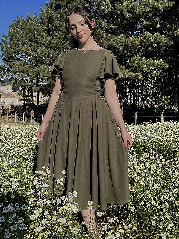 Vestido Aurora (Verde Oliva)