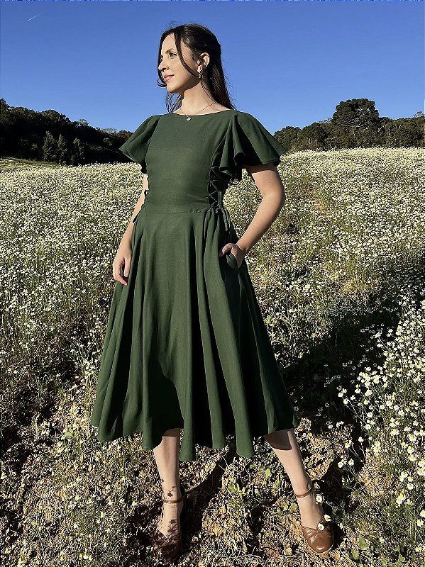 Vestido Aurora (Verde Floresta)