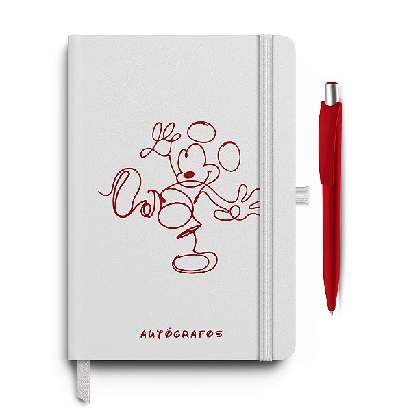 Caderneta Autógrafos Sketch Branca