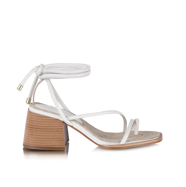 Sandália Feminina Salto Médio Luiza Barcelos Off White