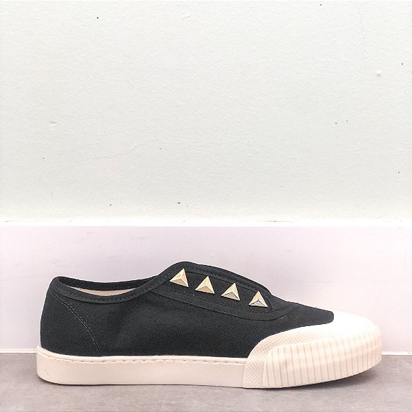 Tênis Feminino It Shoes Elástico Strass Specchio Preto