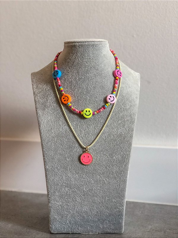 Conjunto Colar Feminino Smile Colors Specchio