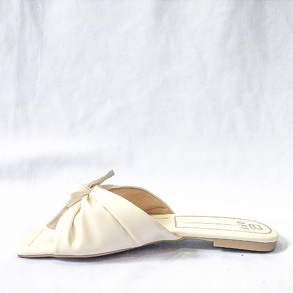 Rasteira Feminina Basic Laço Offline Off White