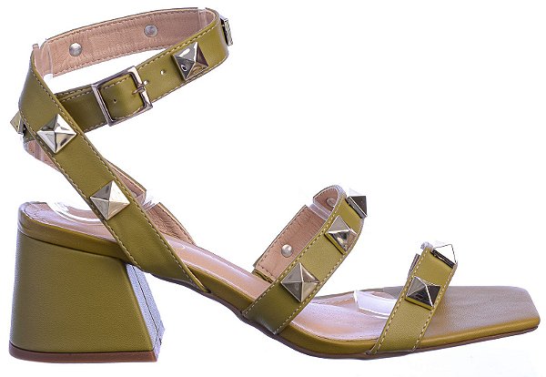 Sandália Feminina Thassia Bloco Real Life I Specchio Brand Verde