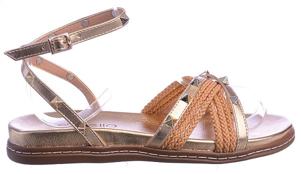 Papete Feminina Mariah Spikes Real Life I Specchio Brand Dourada