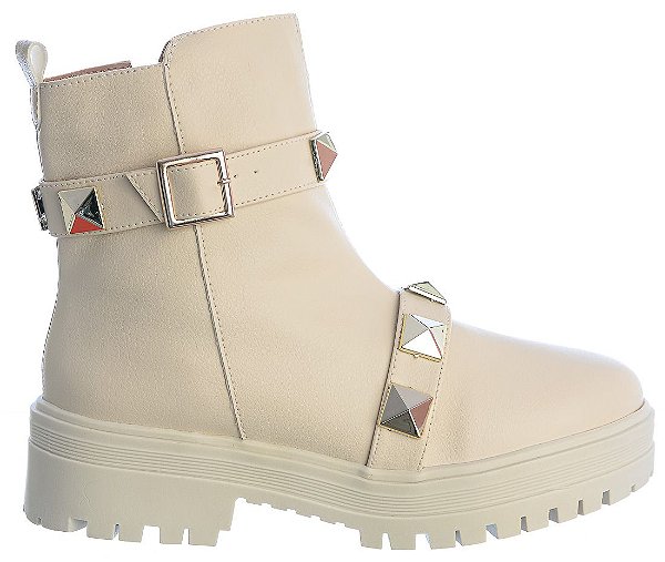 Coturno Feminino Maslele Spikes Real Life II Specchio Brand Off White