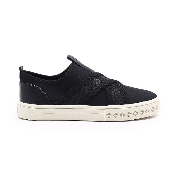 T nis Feminino Monograma Lycra Capodarte Preto Specchio Loja
