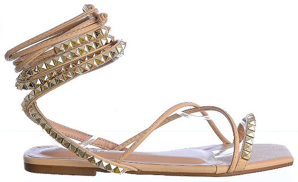 Rasteira Feminina Lorena Colorindo Specchio Brand Nude