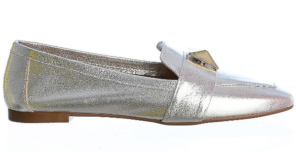 Mocassim Feminino Carla Metalizado Colorindo Specchio Brand Prata