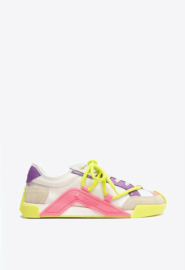 Tênis Feminino Mix Colors Neon Schutz Branco
