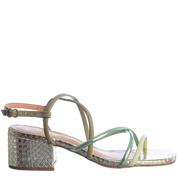 Sandália Feminina Multi Tiras Prisma Luiza Barcelos Verde