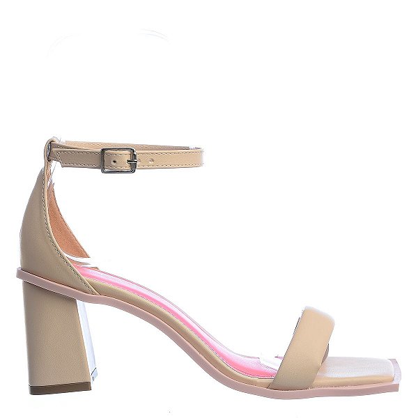 Sandália Feminina Marjorie Paris Specchio Brand Nude