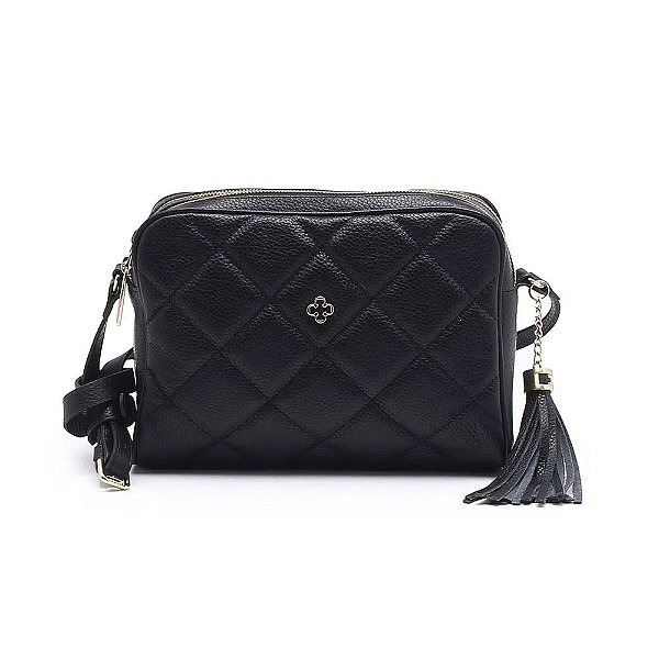 Bolsa Feminina Shoulder Bag Matelasse Couro Capodarte Preta
