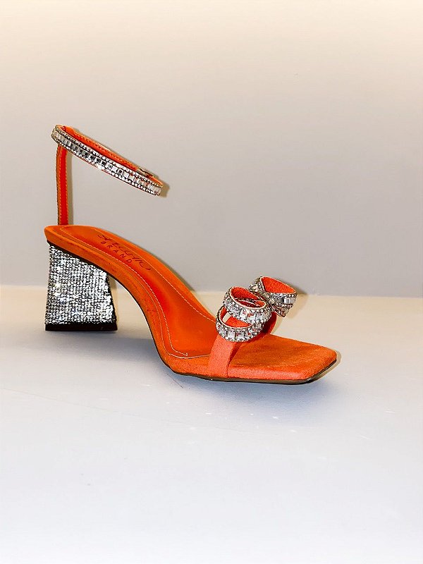 Sandália Feminina Belle Paris Specchio Brand Laranja