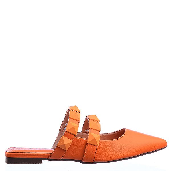 Mule Feminino Beatriz Nossas Versões Specchio Brand Laranja
