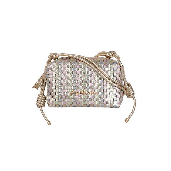 Bolsa Feminina Shoulder Tressê Prisma Luiza Barcelos Dourada