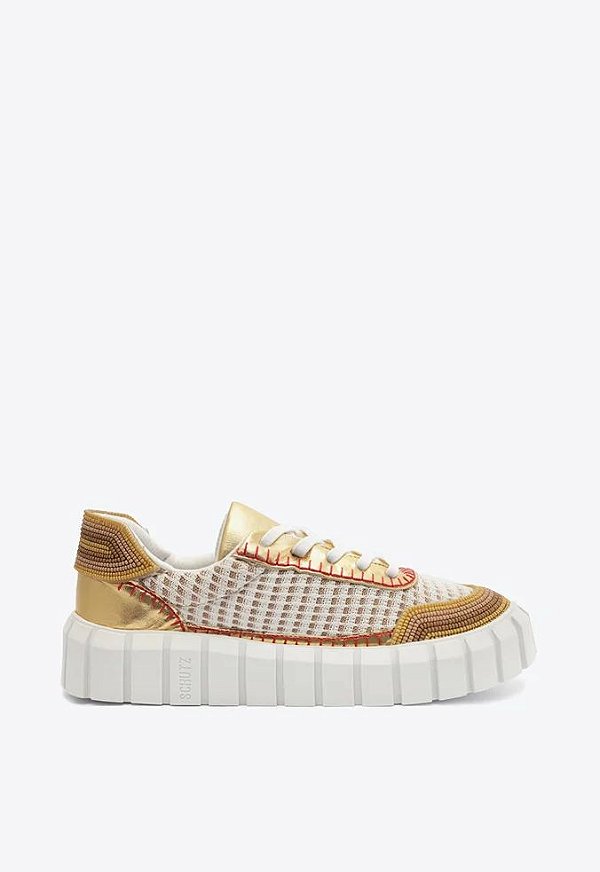 Tênis Feminino Bali Tricô SS23 Schutz Dourado