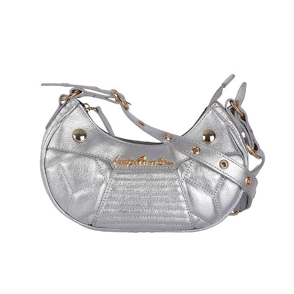 Bolsa Feminina Mini Baguete Prisma Luiza Barcelos Prata