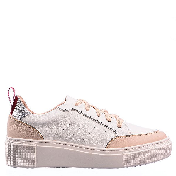 Tênis Feminino Samara Back In Stock Specchio Brand Branco/Prata