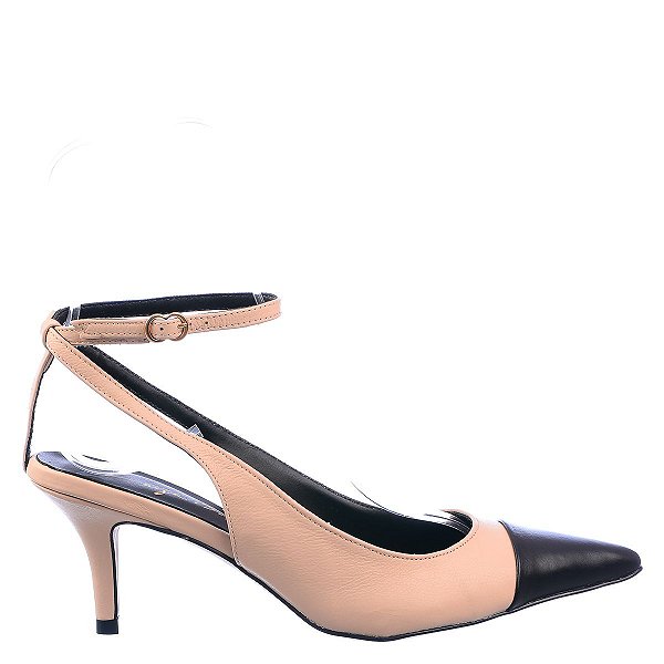 Scarpin Feminino Salto Baixo Grease Luiza Barcelos Off White