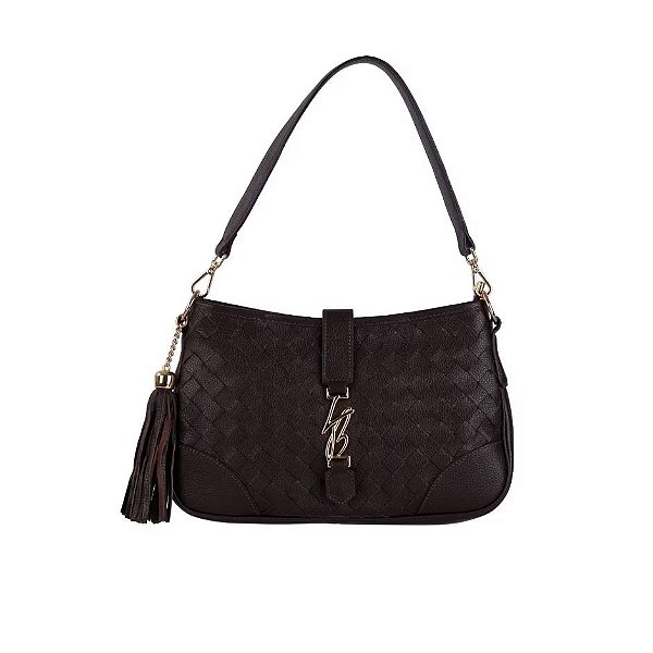 Bolsa Feminina Média Tiracolo Tressê Barbichado Luiza Barcelos Coffe