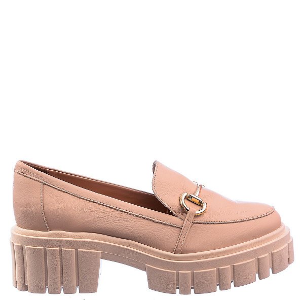 Mocassim Feminino Nubia Fivela Venetto Like A Shine Specchio Brand Nude
