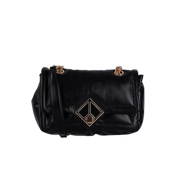 Bolsa Feminina Pequena Tiracolo Pillow Luiza Barcelos Preto