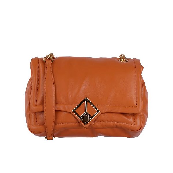 Bolsa Feminina Média Tiracolo Pillow Luiza Barcelos Laranja