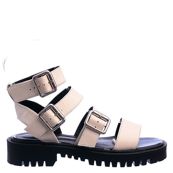 Sandália Feminina FlatForm Tratorada Luiza Barcelos Off White