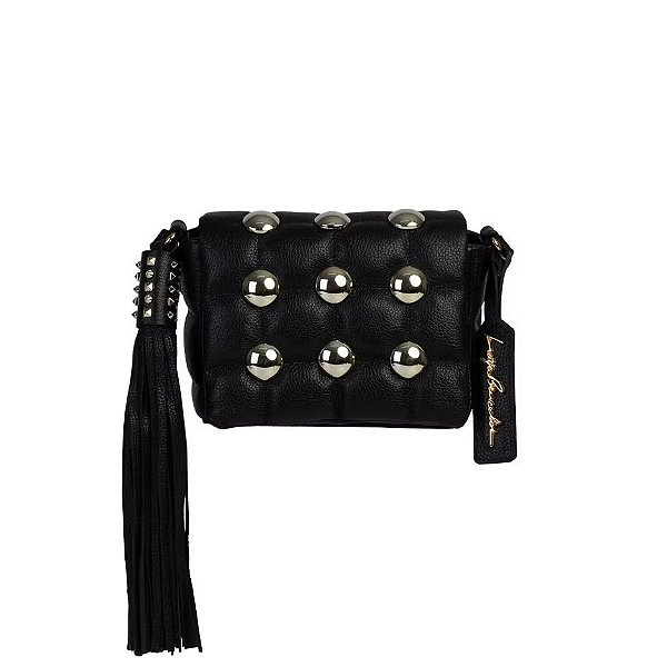 Bolsa Feminina Pequena Tiracolo Semi Esfera Luiza Barcelos Preto