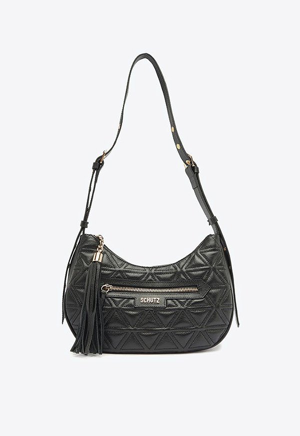 Bolsa Feminina Média Tiracolo Mirella Meia Lua Resort 24 Schutz Preto