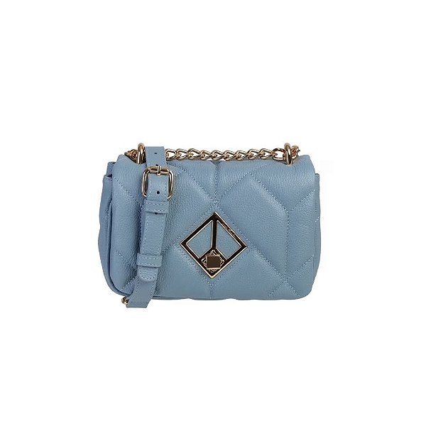 Bolsa Feminina Pequena Tiracolo Viena Monograma Luiza Barcelos Azul