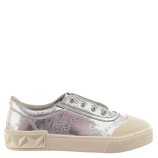 Tênis Feminino Smash Sem Cadarço Monograma SS24 Schutz Prata