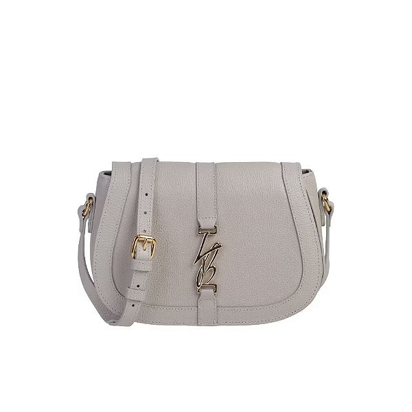 Bolsa Feminina Pequena LB Tiracolo Estruturada Luiza Barcelos Cinza